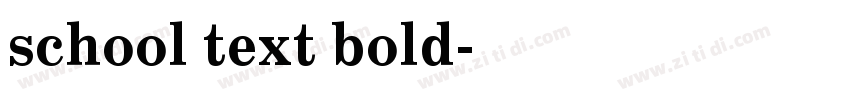 school text bold字体转换